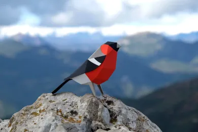 3D Papiermodell Vögel