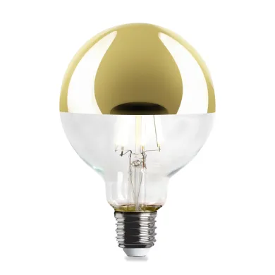 LED-Kopfspiegellampe Globe, Messing