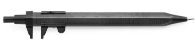 Messograf Druckbleistift schwarz verchromt