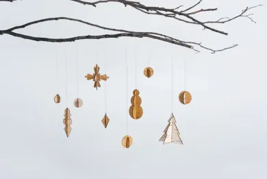 Weihnachtsschmuck Birkenrinde